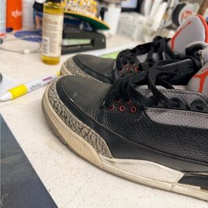 Nike Black and Gray Sneakers with Red Accents